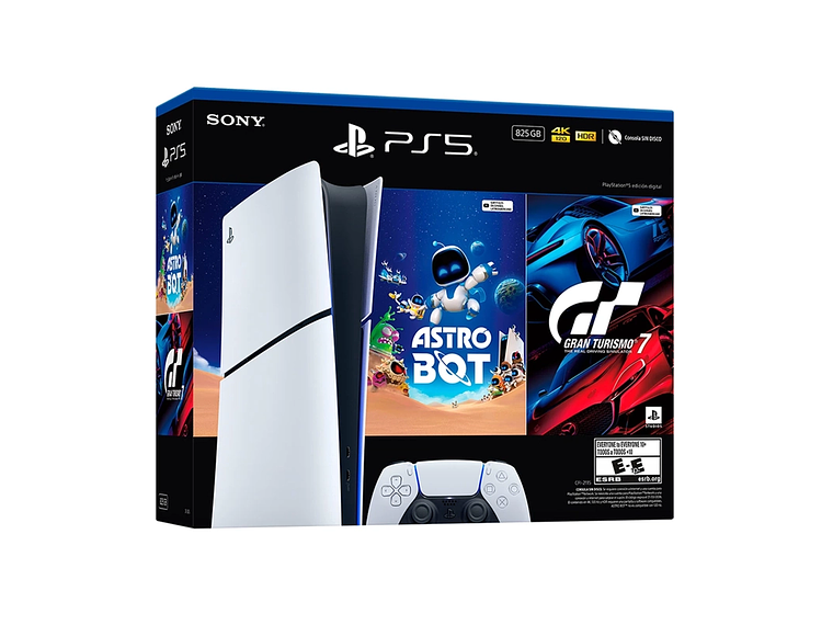 CONSOLA PLAYSTATION 5 EDICIÓN DIGITAL 825GB + ASTRO BOT + GRAN TURISMO 7 2