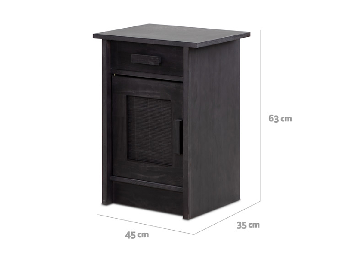 VELADOR CIC MILÁN IZQUIERDO MADERA 1 PUERTA 1 CAJÓN NEGRO 3