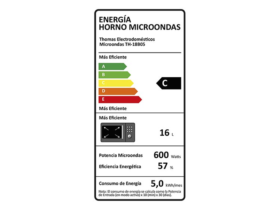 MICROONDAS THOMAS TH18B05 PLATO GIRATORIO 8