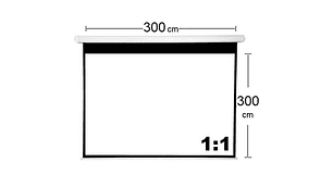 TELON MURAL 300X300 CM/ MECANISMO RETRACTIL
