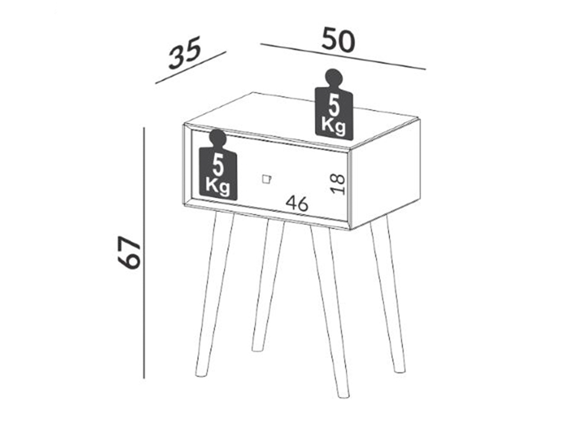 VELADOR DECOCASA TW49 CAST 1 CAJÓN CAFÉ 3