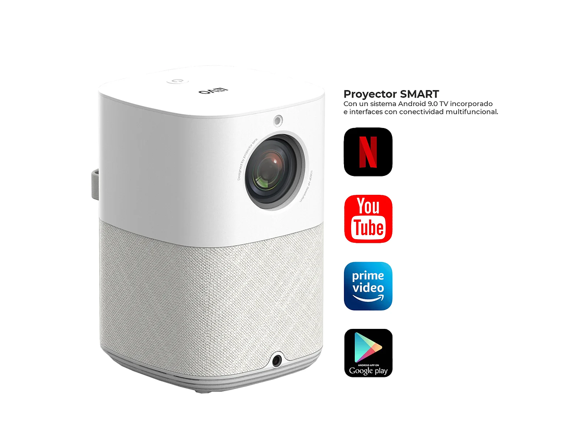PROYECTOR INFINITY SMART FULL HD+ TELÓN 60 PULGADAS LEVO 4