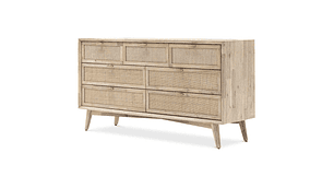 CÓMODA ROSEN HALSEY MADERA-RATTÁN