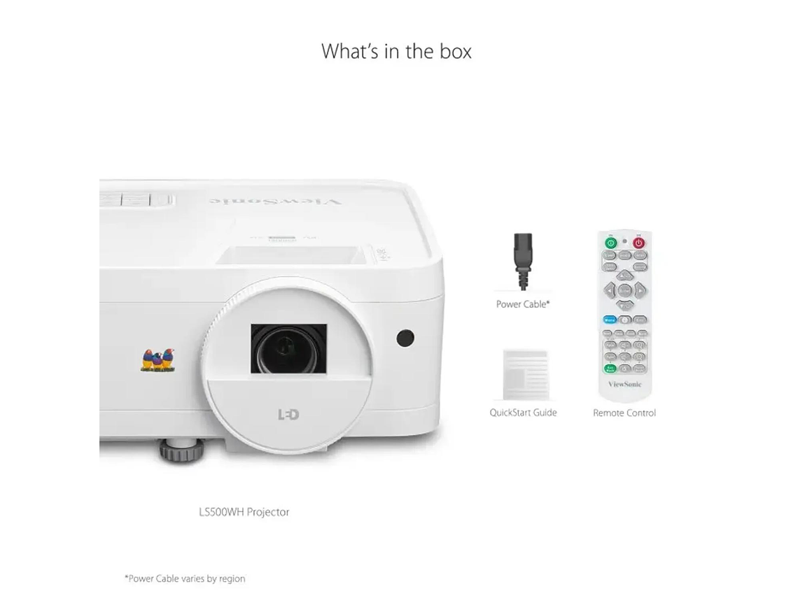 PROYECTOR VIEWSONIC LS500WH1 3000 LÚMENES LED WXGA BLANCO 5