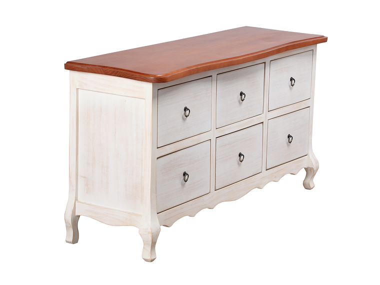COMODA NORMANDO 6 CAJONES MUEBLES NATIVA 1