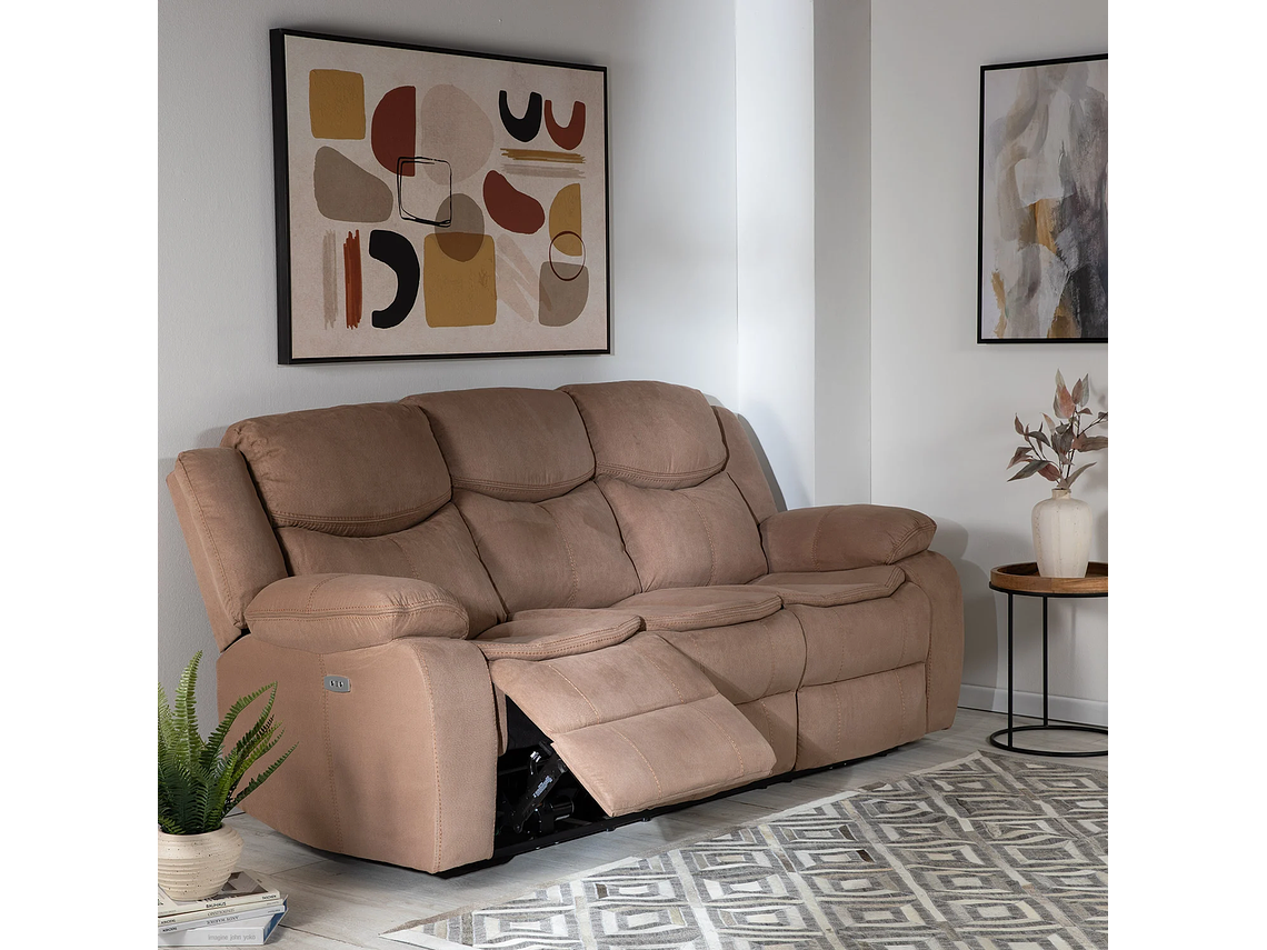 SILLÓN VYS SPA ELECTRAMOCHA 3 CUERPOS ACERO ARENA ELECTRA MOCHA ELECTRICO + USB CELULAR 4