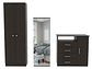 SET DE MUEBLES TUHOME DREAMS 4 CLOSET + CÓMODA + ZAPATERO WENGUE - Miniatura 1