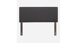 JUEGO DE DORMITORIO ROSEN CAMA EUROPEA NEW STYLE 6 2 PLAZAS B/N + RESPALDO LUCIO GRAFITO