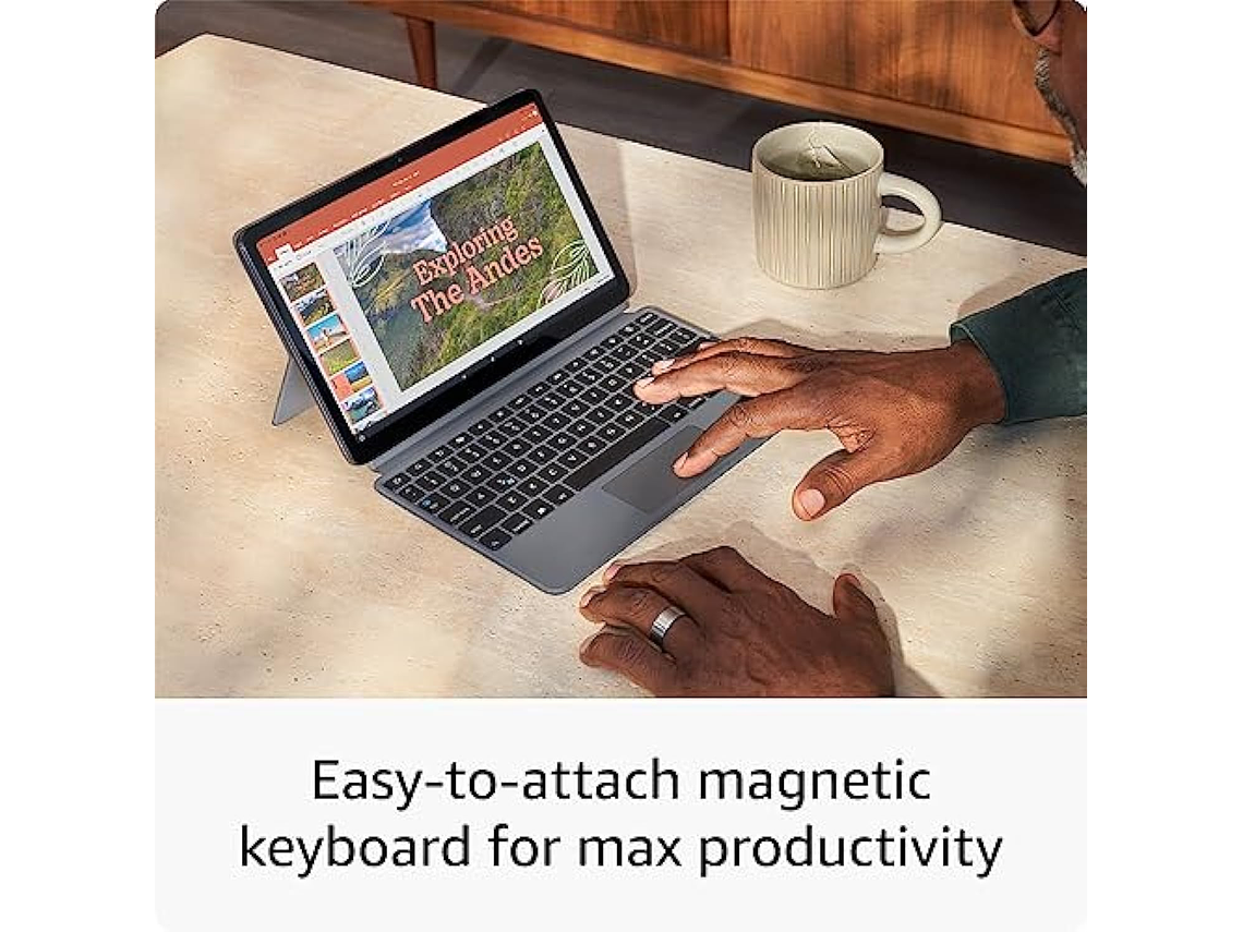 TABLET Y FUNDA CON TECLADO AMAZON FIRE MAX 11 CON PROCESADOR DE 8 NÚCLEOS DE 64 GB 4