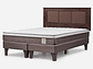 JUEGO DE DORMITORIO ROSEN CAMA EUROPEA NEW STYLE 4 PLUS BD 2 PLAZAS CAFÉ + RESPALDO RACHEL - Miniatura 2