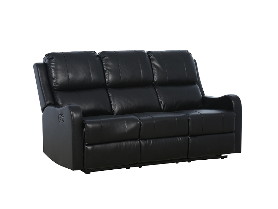 BERGERE RECLINABLE 3 CUERPOS MANUAL BLADEN TOKIO LEATHER R6486B53-NEGRO 1