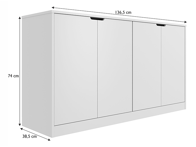 BUFFET BE DESIGN COMPAQ BESEIGN 4 PUERTAS BLANCO 3