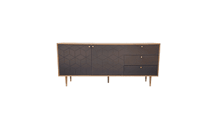 CÓMODA DAVOS CAFÉ/ GRIS | WHITE MARKET