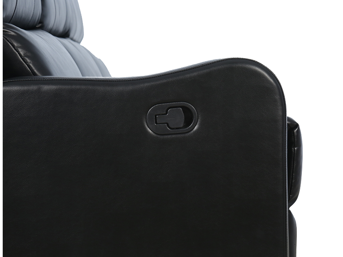 BERGERE RECLINABLE 3 CUERPOS MANUAL BLADEN TOKIO LEATHER R6486B53-NEGRO 5