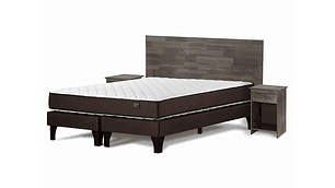 JUEGO DE DORMITORIO ROSEN CAMA EUROPEA ERGO T BD 2 PLAZAS + SET TABOR GRAFITO