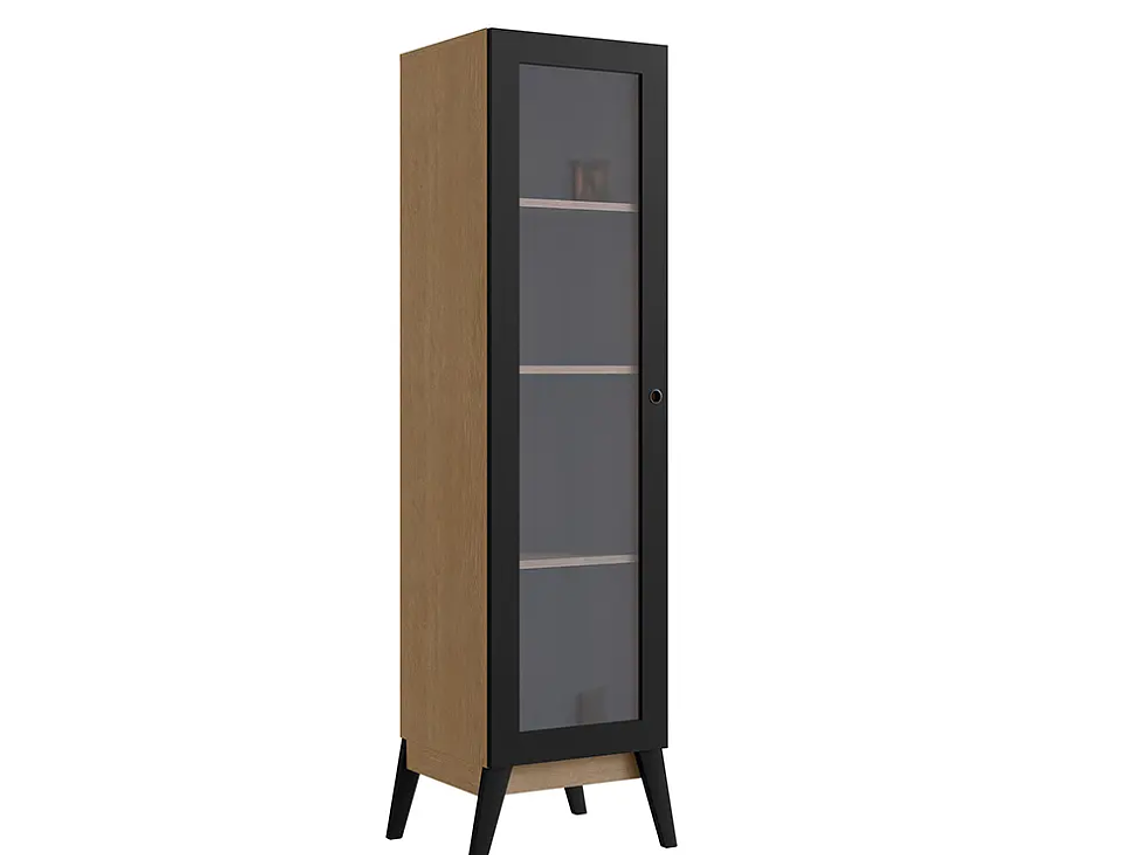 VITRINA BE DESIGN 1 PUERTA NEGRO MALTA 3