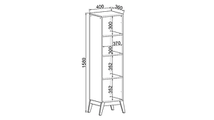 VITRINA BE DESIGN AMBER CAFE NEGRO 1P