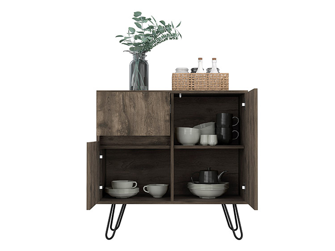 BUFFET TUHOME ANDORRA Z 80 2 PUERTAS 1 CAJÓN CAFÉ 7