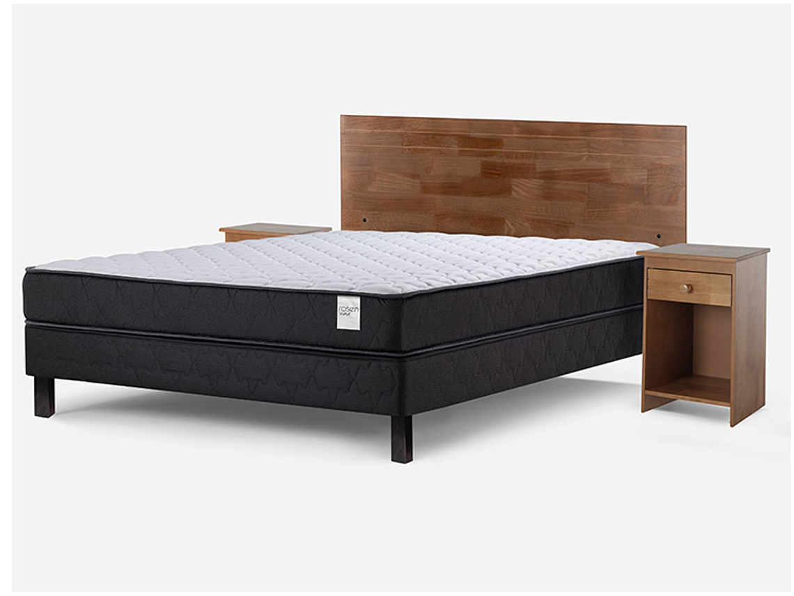 JUEGO DE DORMITORIO ROSEN CAMA EUROPEA WAVE 2 PLAZAS + SET TABOR CARAMEL 2