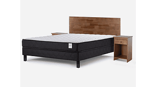 JUEGO DE DORMITORIO ROSEN CAMA EUROPEA WAVE 2 PLAZAS + SET TABOR CARAMEL