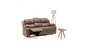 SILLÓN VYS SPA 3 CUERPOS ACERO BEIGE RECLINABLE