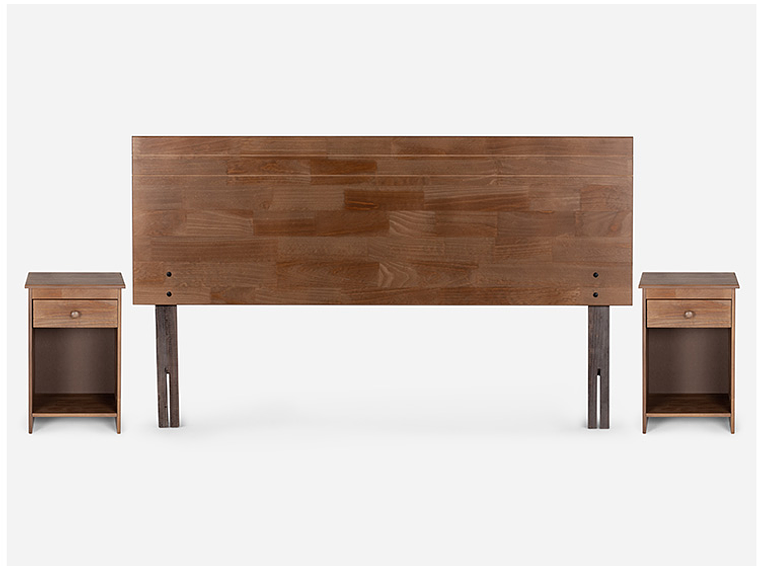 JUEGO DE DORMITORIO ROSEN CAMA EUROPEA WAVE 2 PLAZAS + SET TABOR CARAMEL 3