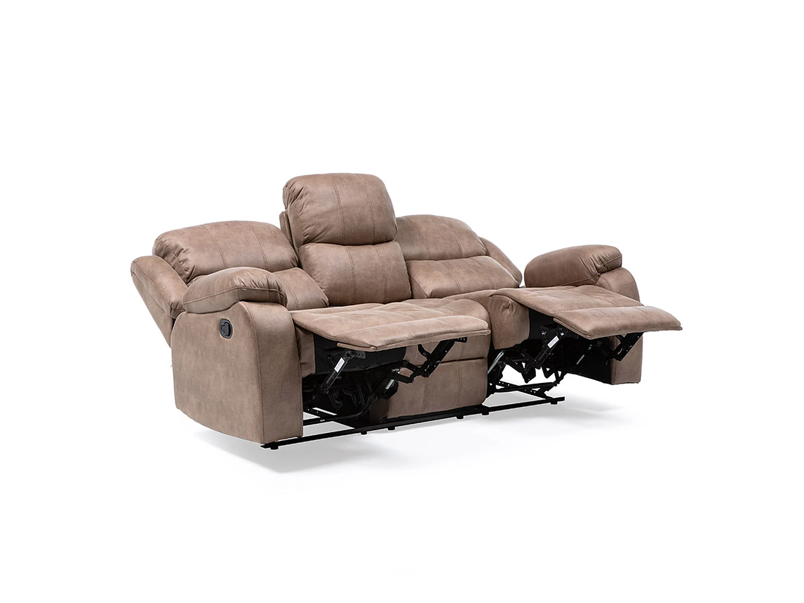 SILLÓN VYS SPA 3 CUERPOS ACERO BEIGE RECLINABLE 4