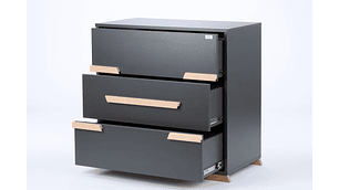 CÓMODA DREWEX D4167 Y MUDADOR LEO CAFÉ CLARO