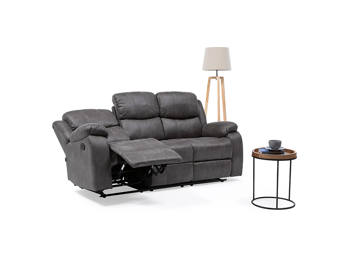 SOFÁ VYS SPA 3 CUERPOS ACERO GRIS RECLINABLE ISABEL GREY 1