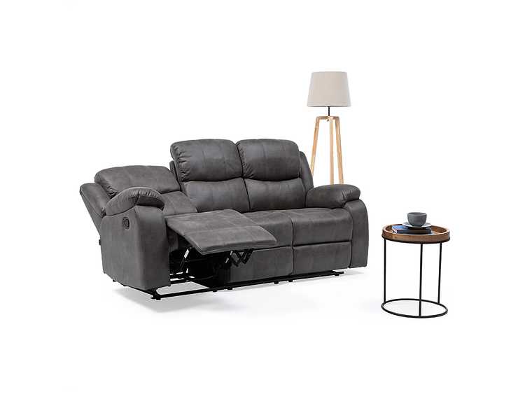 SOFÁ VYS SPA 3 CUERPOS ACERO GRIS RECLINABLE ISABEL GREY 1