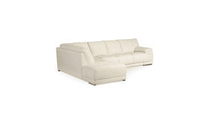 SOFÁ SECCIONAL ROSEN 6974 IZQUIERDO CUERO EN COLOR BLANCO