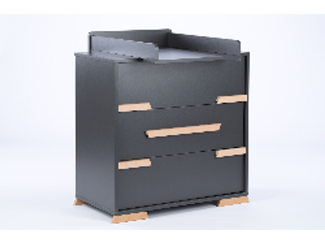 CÓMODA DREWEX D4167 Y MUDADOR LEO CAFÉ CLARO 6