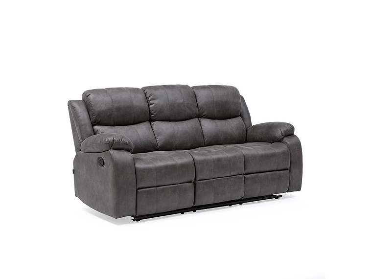 SOFÁ VYS SPA 3 CUERPOS ACERO GRIS RECLINABLE ISABEL GREY 2