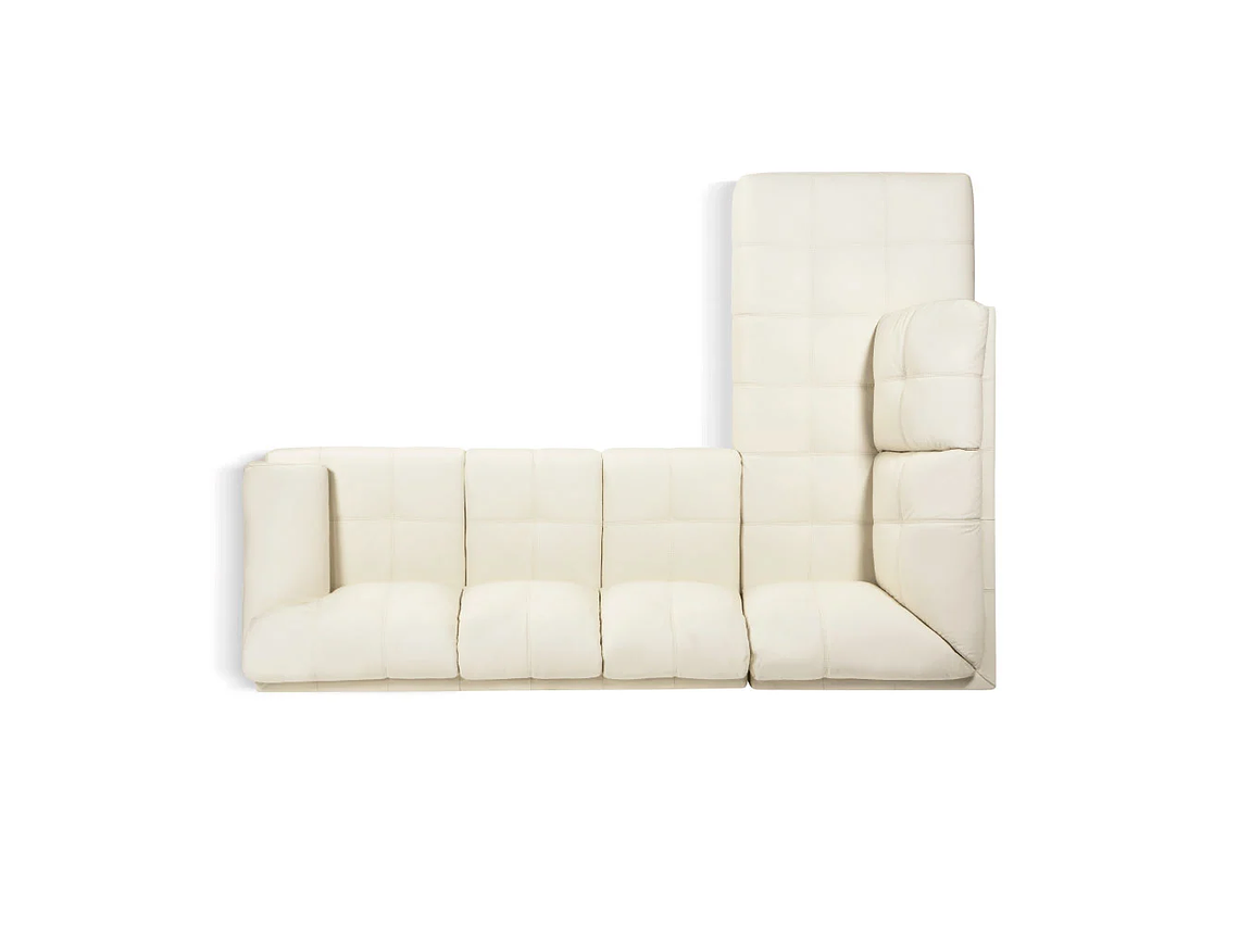SOFÁ SECCIONAL ROSEN 6974 IZQUIERDO CUERO EN COLOR BLANCO 4