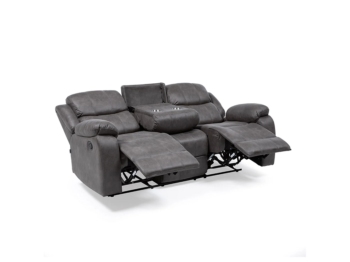 SOFÁ VYS SPA 3 CUERPOS ACERO GRIS RECLINABLE ISABEL GREY 6