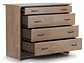 CÓMODA ROSEN HARLAND 4 CAJONES CAFÉ CLARO - Miniatura 3