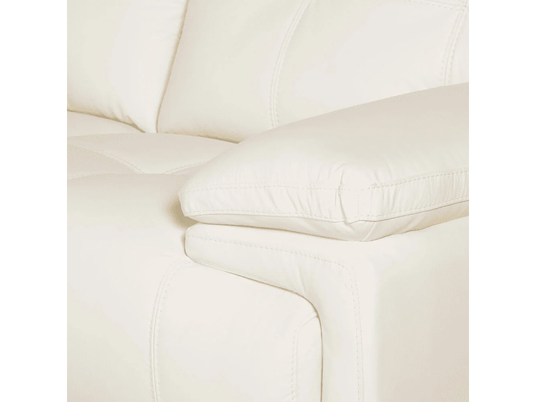 SOFÁ SECCIONAL ROSEN 6974 IZQUIERDO CUERO EN COLOR BLANCO 8