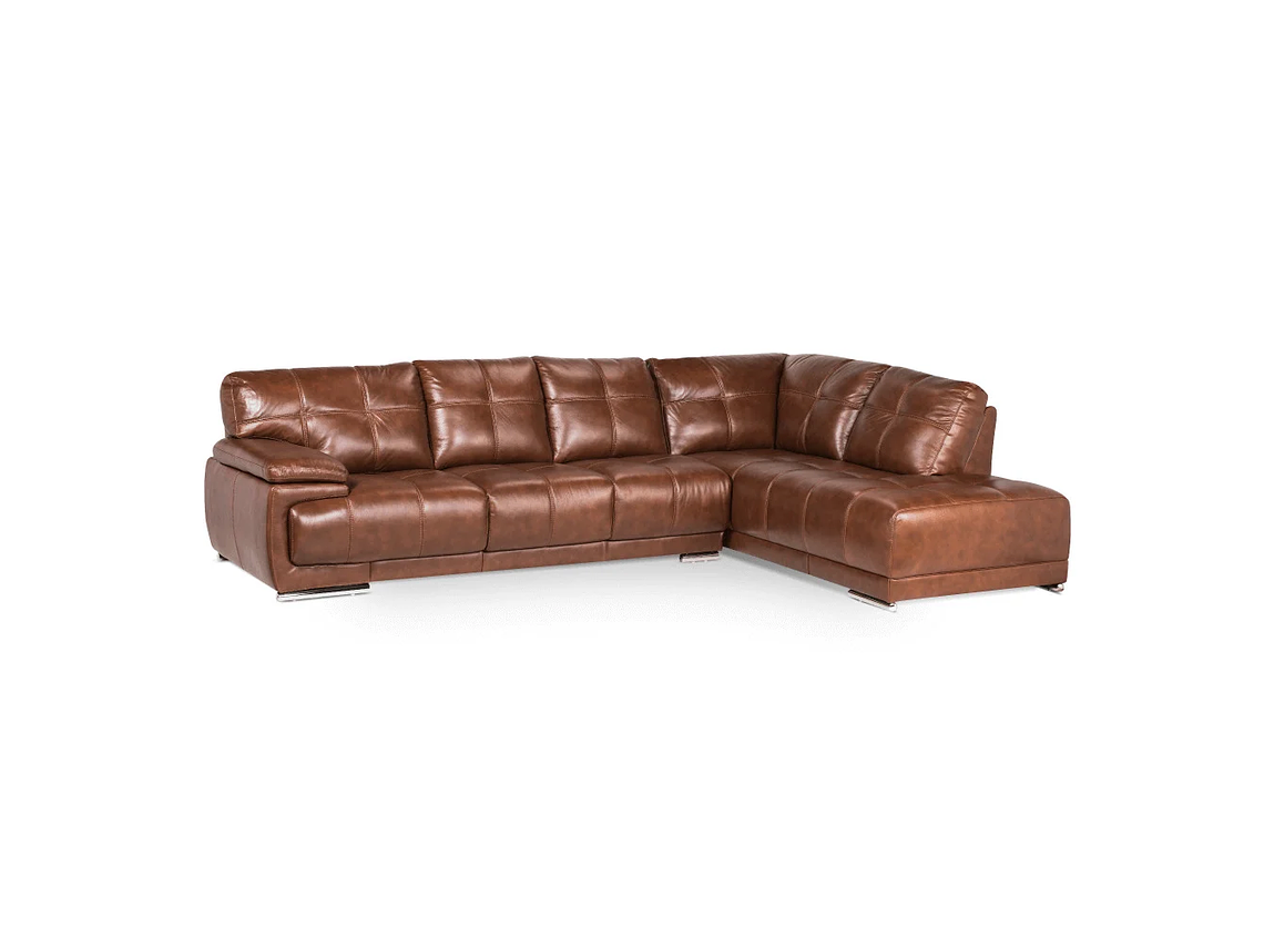 SOFÁ SECCIONAL ROSEN 6974 DERECHO CUERO CARAMELO 3