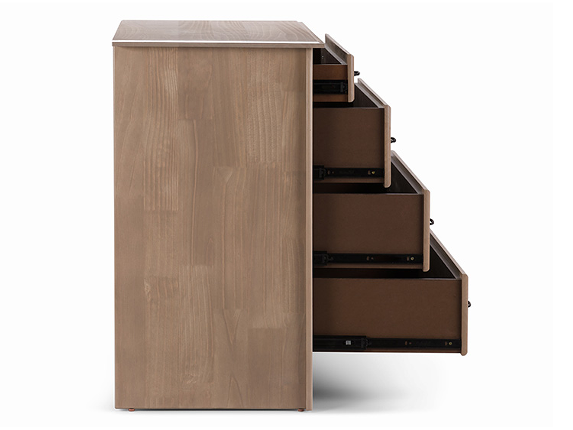 CÓMODA ROSEN HARLAND 4 CAJONES CAFÉ CLARO 5