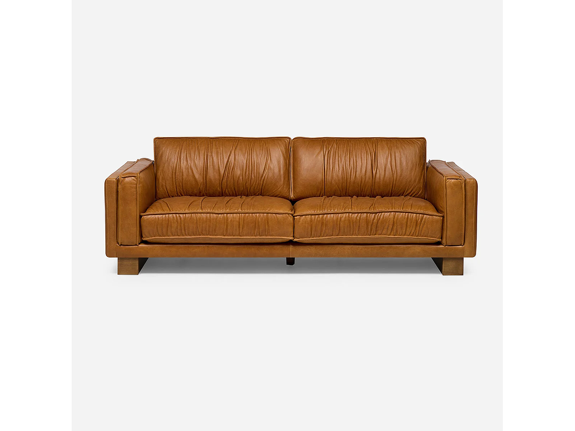 SOFÁ TURIN 3,5 CUERPOS CUERO CARAMELO 4