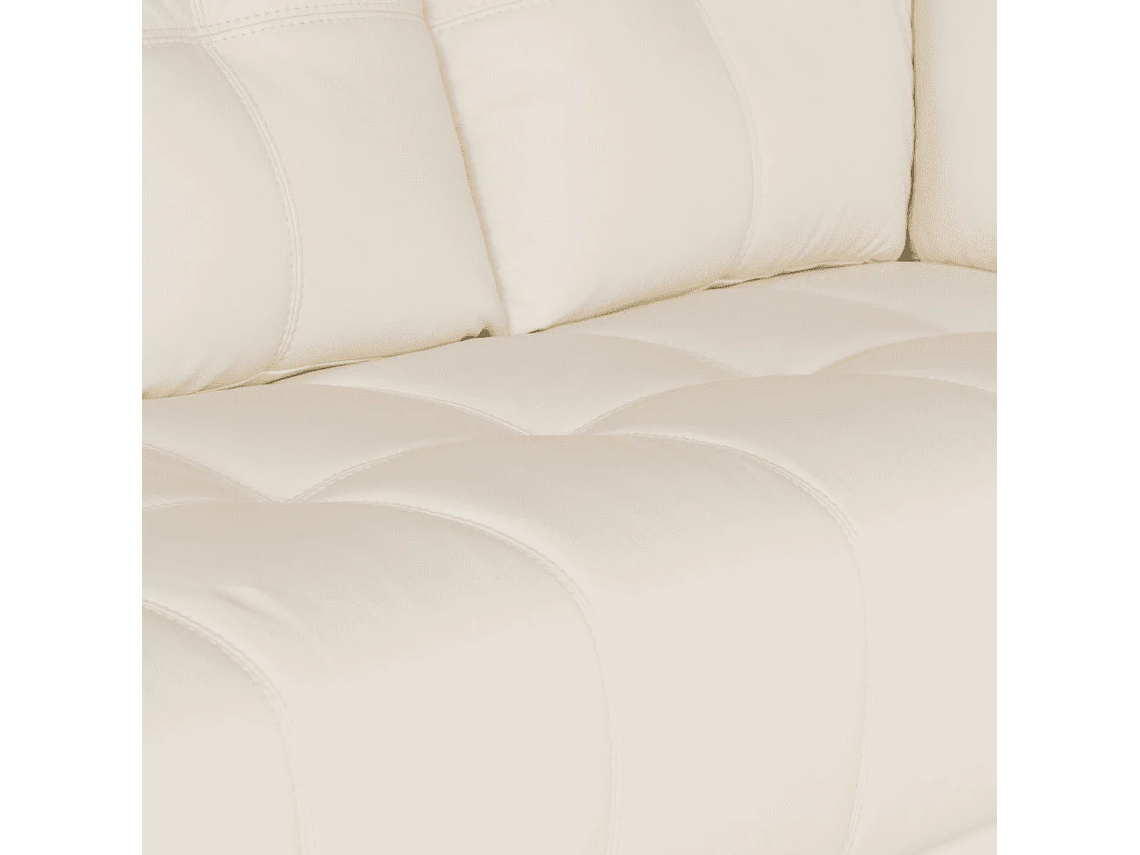 SOFÁ SECCIONAL ROSEN 6974 IZQUIERDO CUERO EN COLOR BLANCO 9