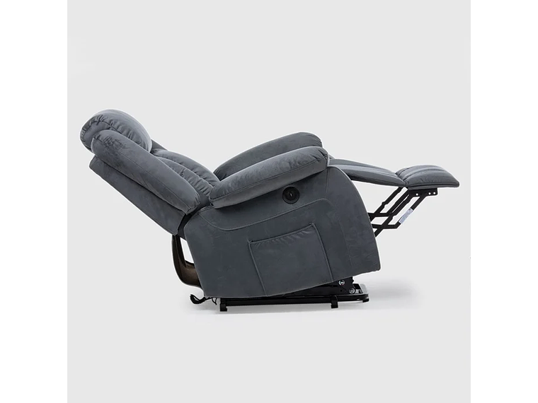 BERGER RECLINABLE ELÉCTRICO LIFT + MASAJE + CALENTADOR LIVORNO GRIS KM8822MDG 1