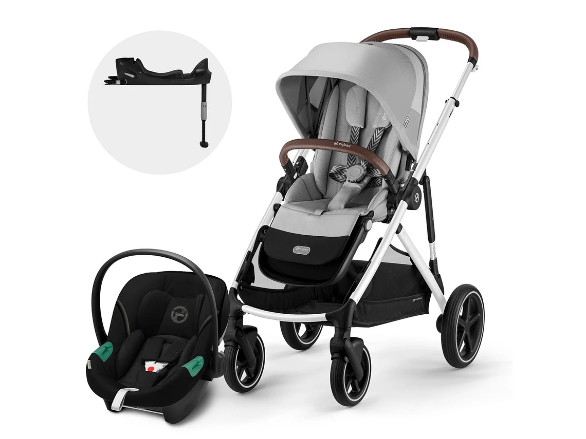 COCHE TRAVEL SYSTEM GAZELLE BLK LG + ATON S2+ BASE 1