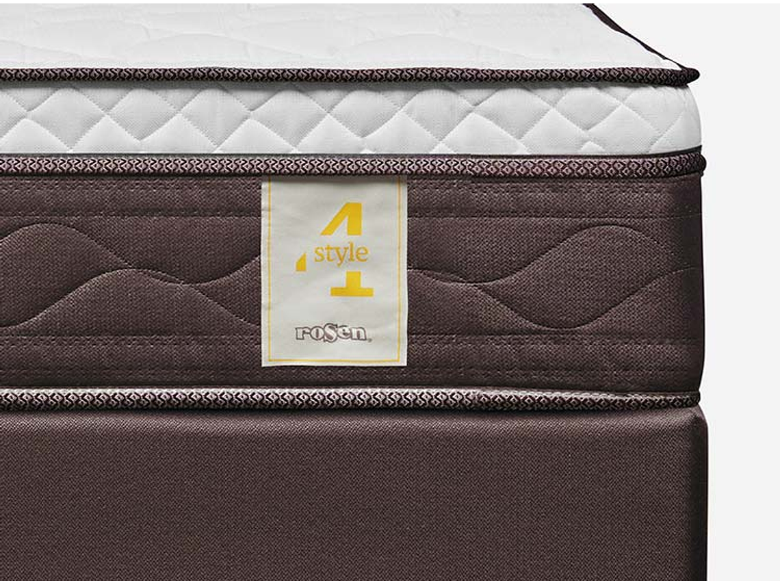 JUEGO DE DORMITORIO ROSEN CAMA EUROPEA NEW STYLE 4 PLUS BN 2 PLAZAS + RESPALDO TABOR CAFE 6