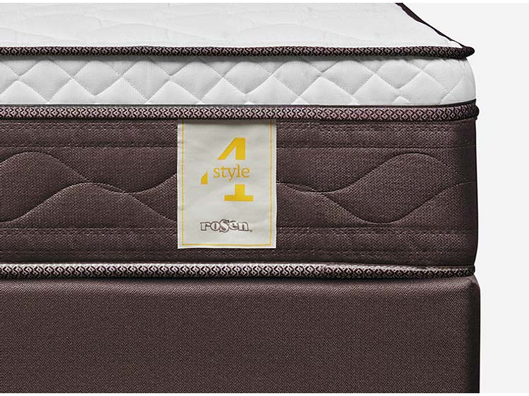 JUEGO DE DORMITORIO ROSEN CAMA EUROPEA NEW STYLE 4 PLUS BN 2 PLAZAS + RESPALDO TABOR CAFE 6