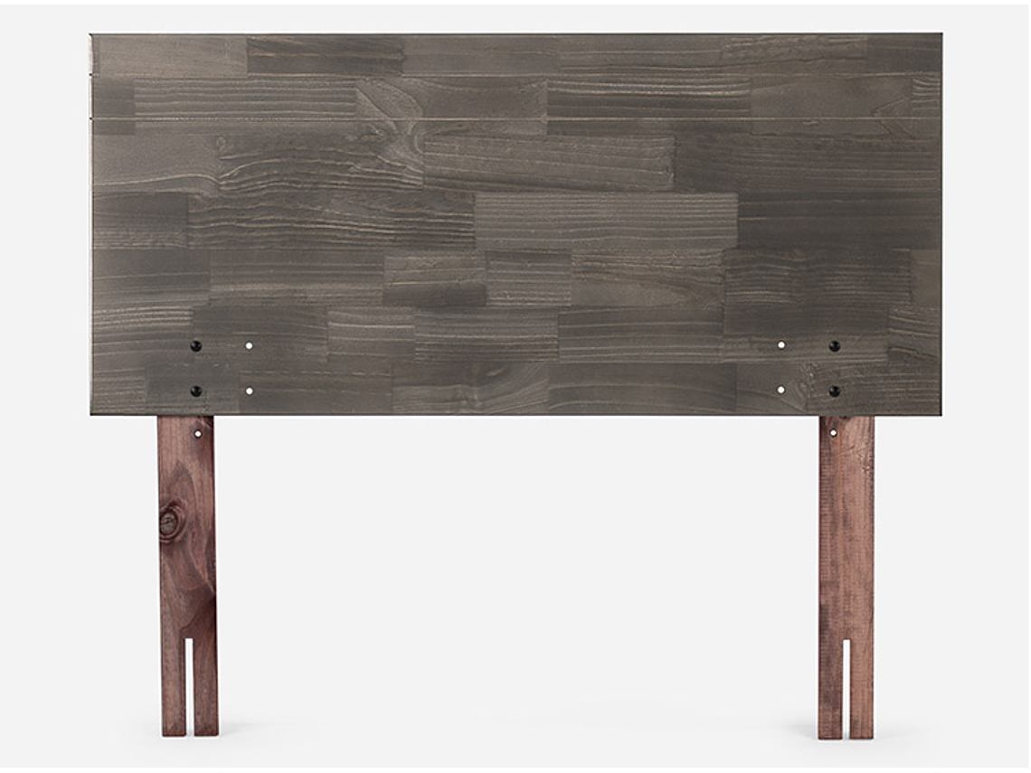 JUEGO DE DORMITORIO ROSEN CAMA EUROPEA ERGO T NEW BN 2 PLAZAS CAFÉ + RESPALDO TABOR GRIS 3