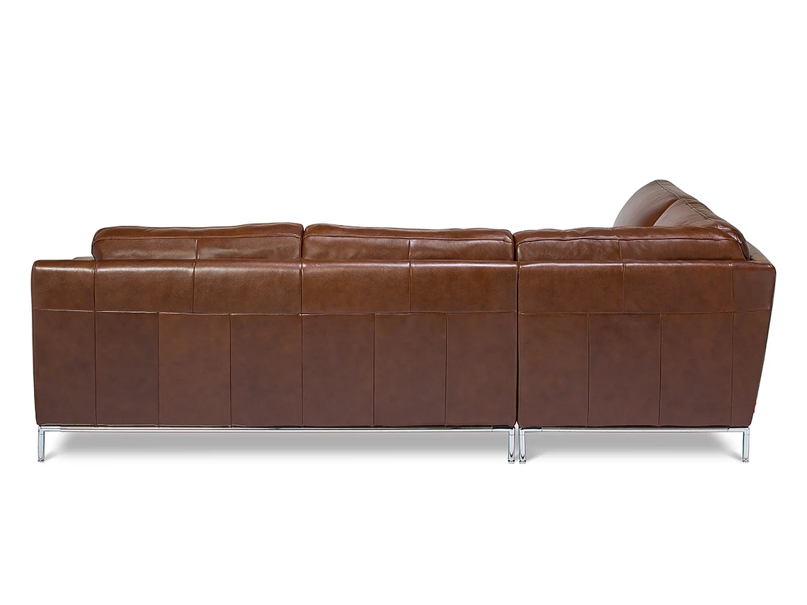 SOFÁ SECCIONAL ROSEN KRIS DERECHO CUERO MARRON 2