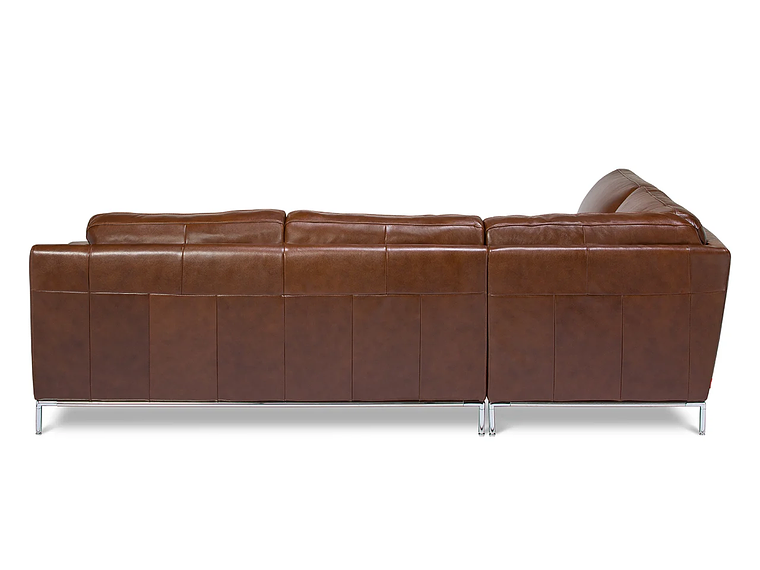 SOFÁ SECCIONAL ROSEN KRIS DERECHO CUERO MARRON 2