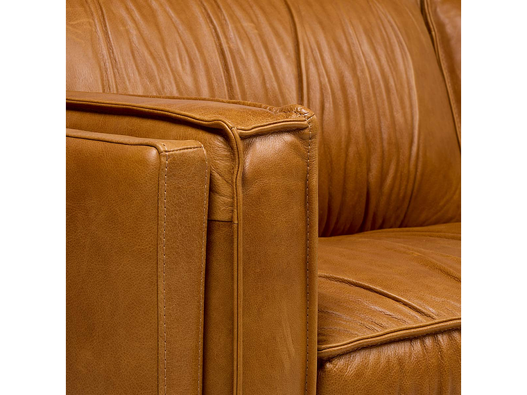 SOFÁ TURIN 3,5 CUERPOS CUERO CARAMELO 7