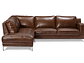 SOFÁ SECCIONAL ROSEN KRIS DERECHO CUERO MARRON - Miniatura 3